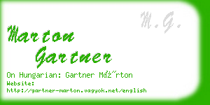 marton gartner business card